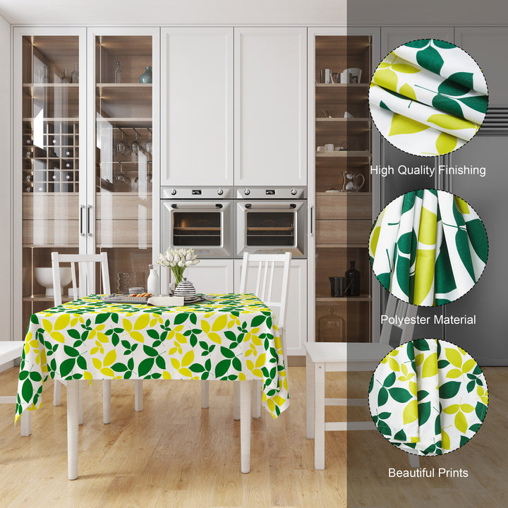 Polyester Leaves Table Cloth (Pack of 1)