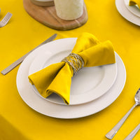 Cotton Sunbeam Yellow Table Napkins (Pack of 4)