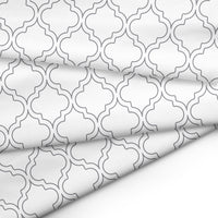 20s Sheeting White Tiles Fabric (1 Meter)