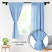 Micro Blue Curtain (Pack of 2)