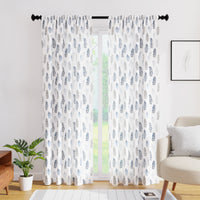 Polyester Palm Leaves Curtain (Pack of 2)