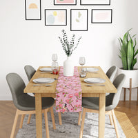 Blackout Polyester Dusty Pink Birds Table Runner (Pack of 1)