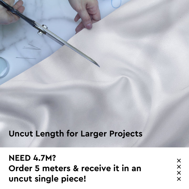 Satin Polyester Silk Silver Fabric