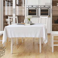 Cotton White Table Cloth (Pack of 1)