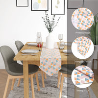 Cotton Twill Triangles Apricot Table Runner (Pack of 1)