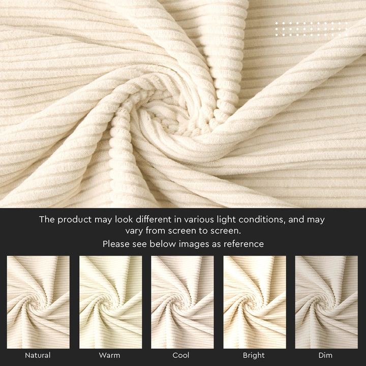 Corduroy Fabric by the Meter, 59" Wide Premium 238 GSM Polyester Upholstery & Sewing Material, Soft Ribbed Fabric for Sofa/Cushion Covers, Trousers, Curtains & DIY Crafts