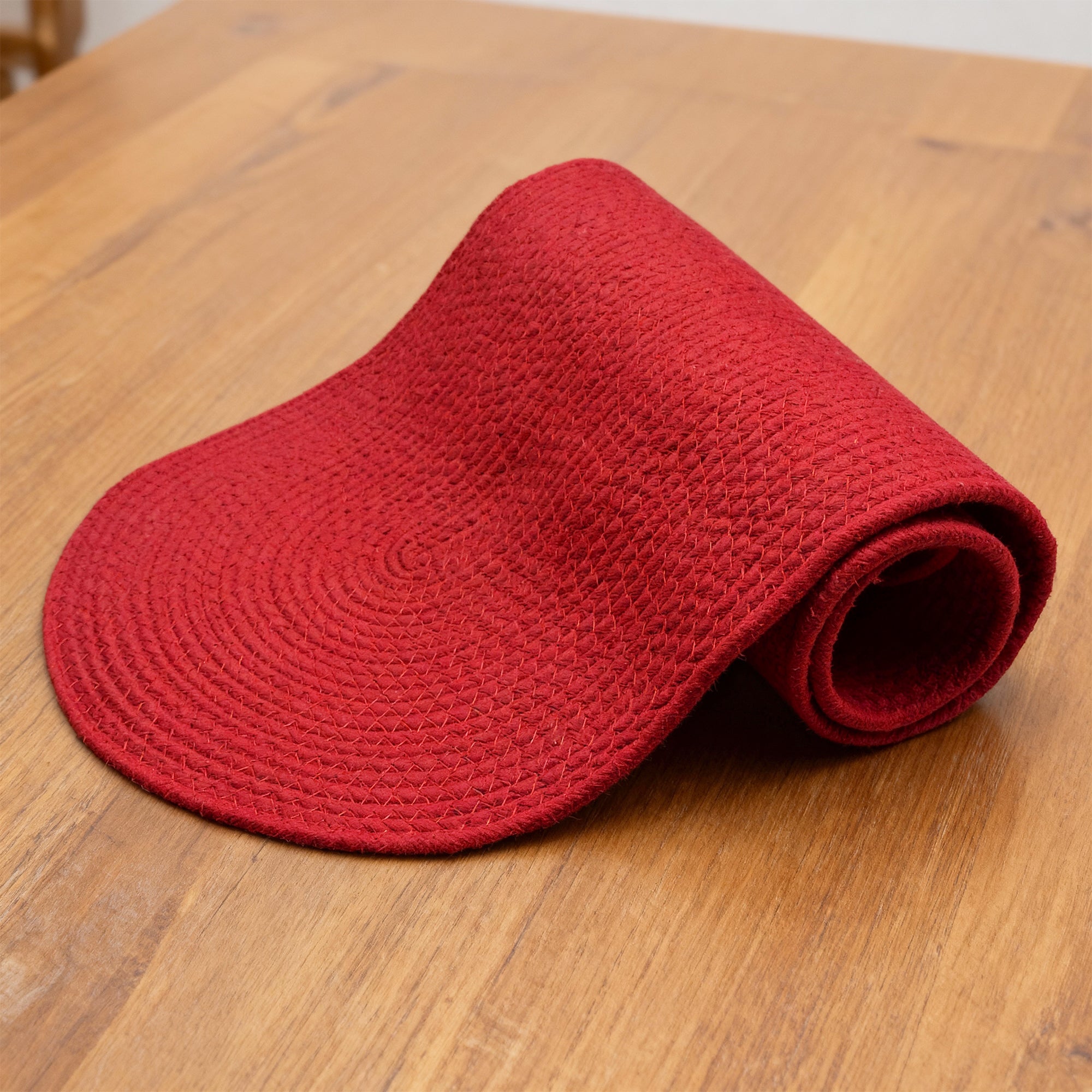 Cotton Red Table Runner (Pack of 1)