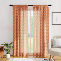 Polyester Trellis Copper Curtain (Pack of 2)