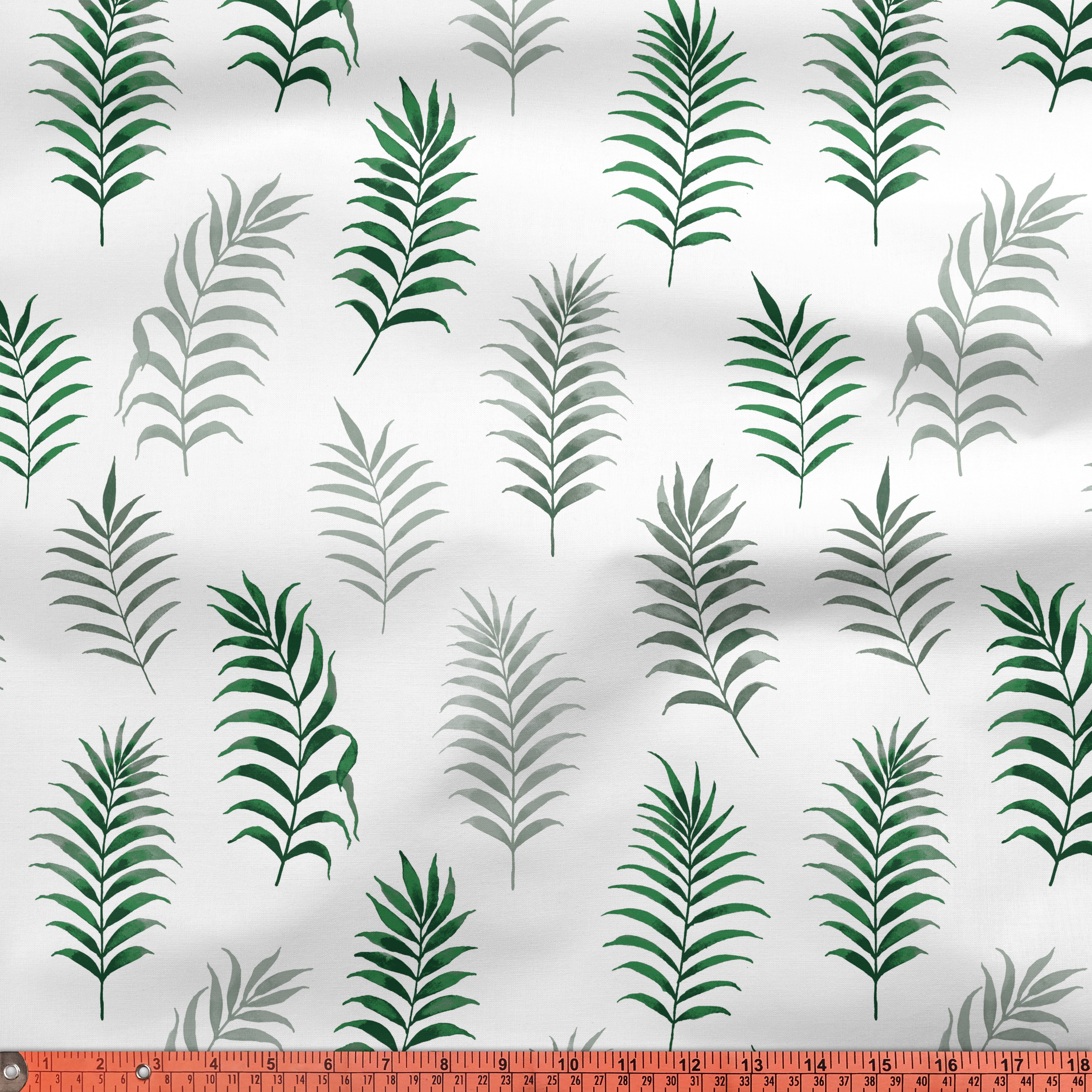 Polyester Printed Palm green Fabric (1 Meter)