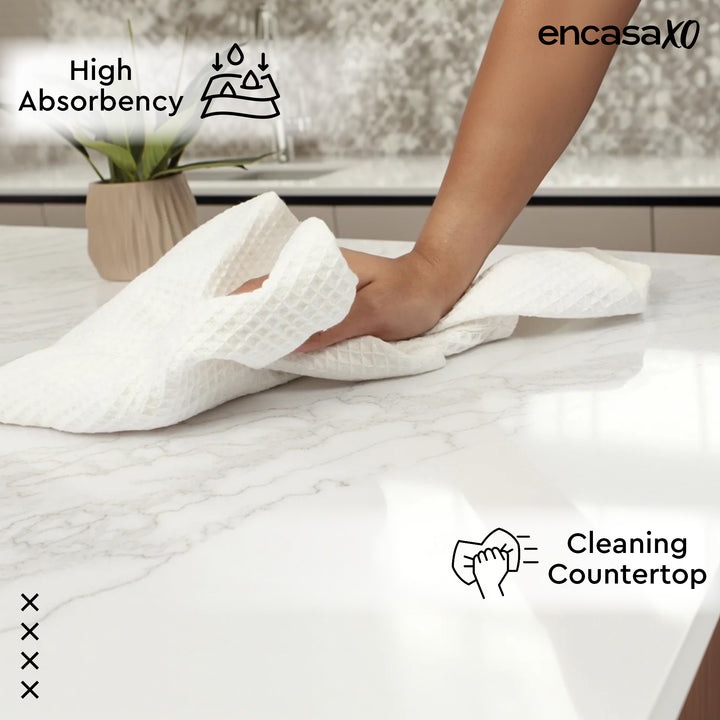 Cotton White Kitchen Towel (Pack of 4)