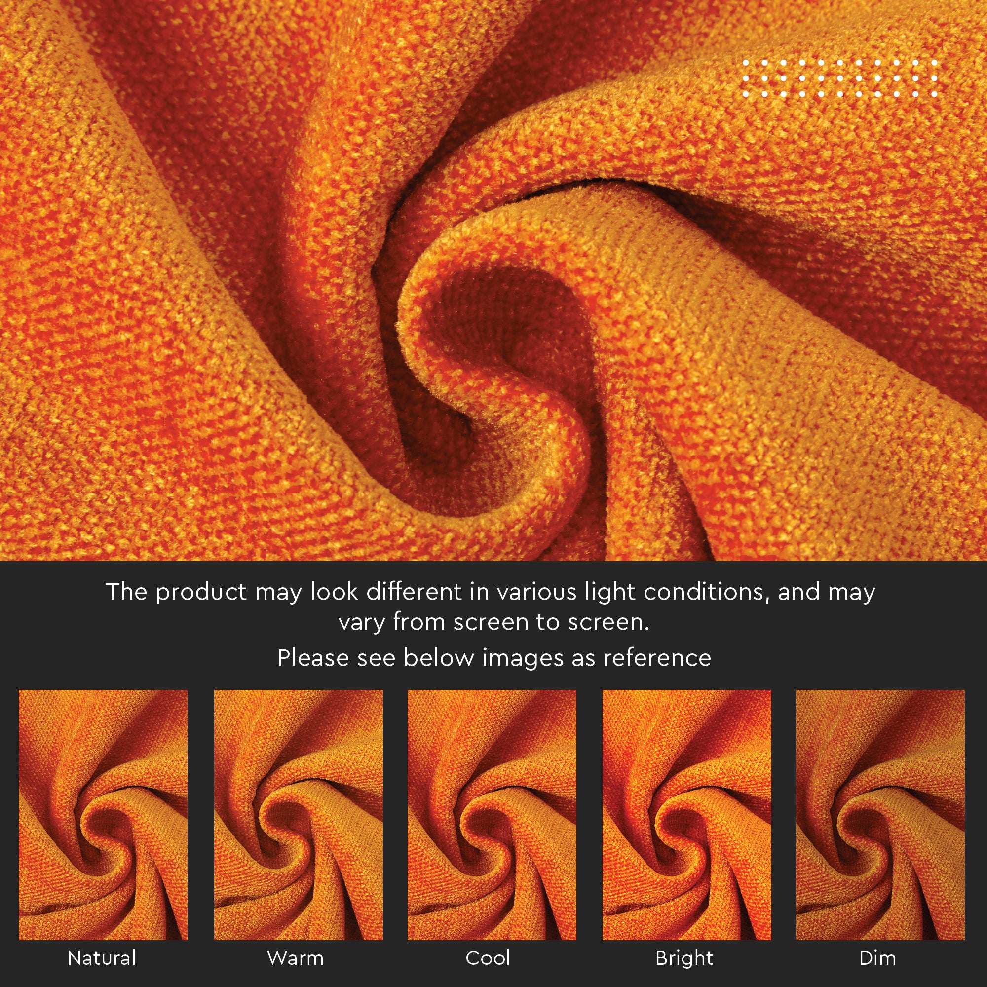 Chenille Solid Orange Cushion Cover (Pack of 1)