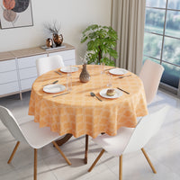Cotton Peach Tiles Table Cloth (Pack of 1)