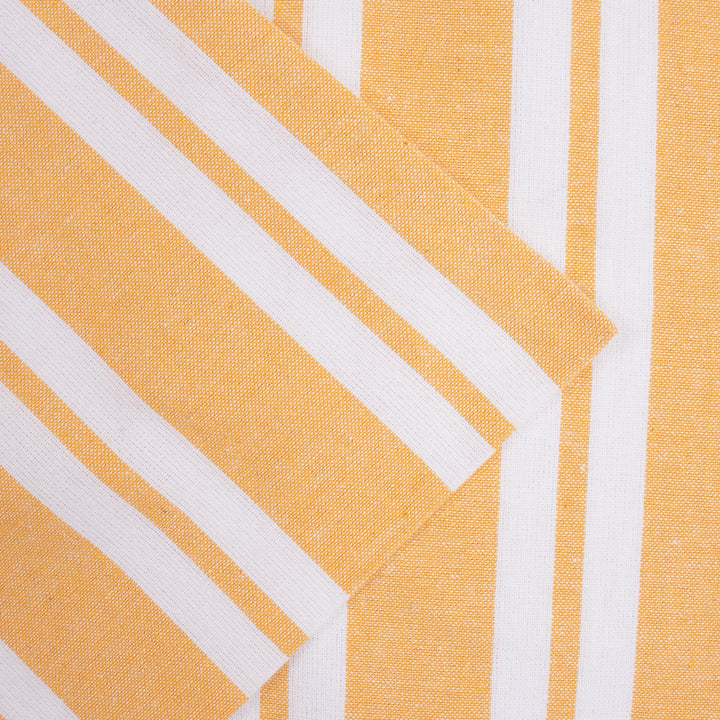 RC Yarn-Dyed Franca Yellow Stripes Cushion Cover (Pack of 2)