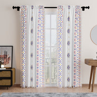 Polyester Boho Bright Curtain (Pack of 2)