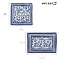 Cotton Canvas Indigo-02 Placemat + Table Napkins