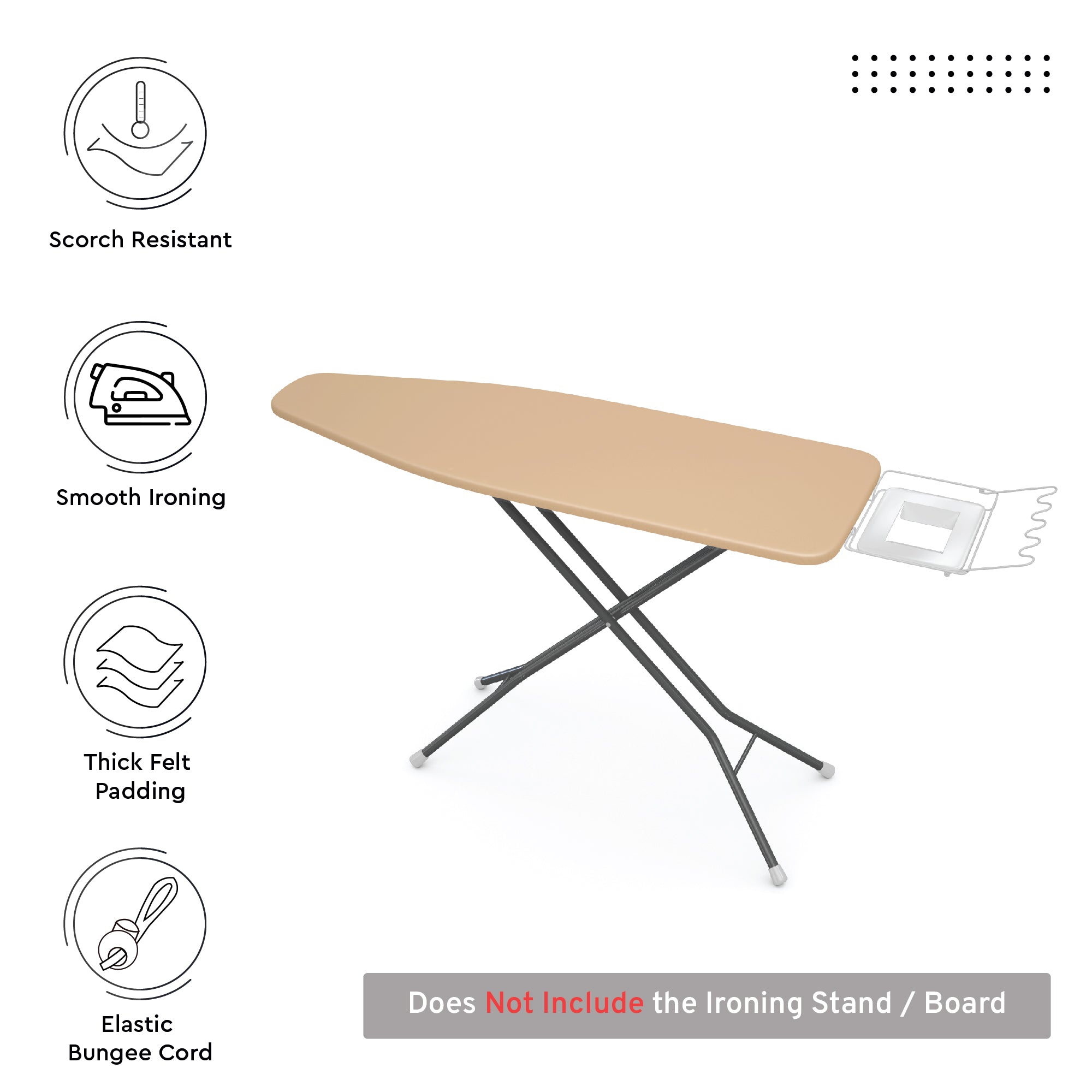 Canvas Light Beige Ironing Board Cover