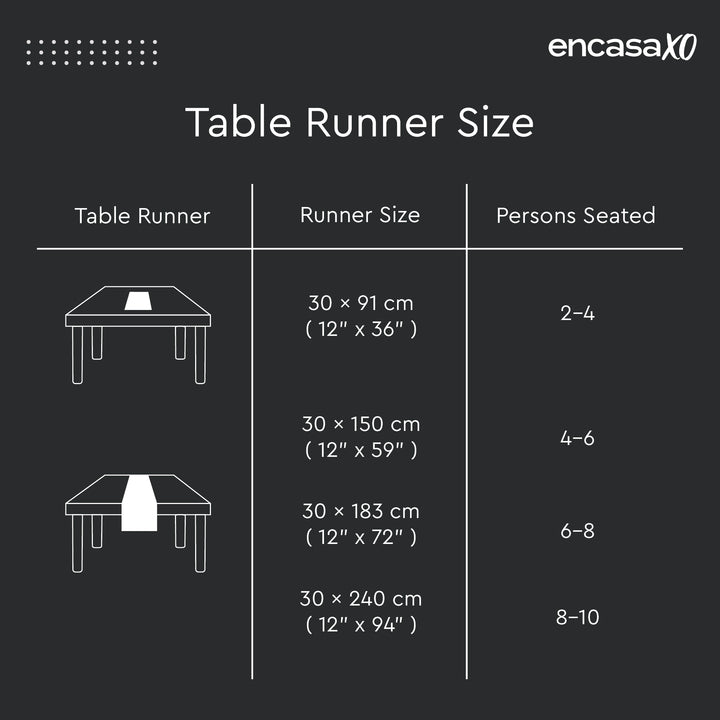 PVC Leather Black Table Runner (Pack of 1)