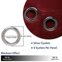 Blackout Maroon Curtain (Pack of 2)