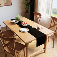 Cotton Solid Black Table Runner (Pack of 1)