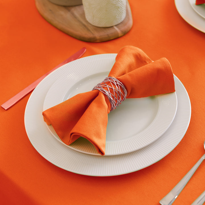 Cotton Orange Table Napkins (Pack of 6)