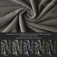 Corduroy Dark Grey Cushion Cover (Pack of 2)