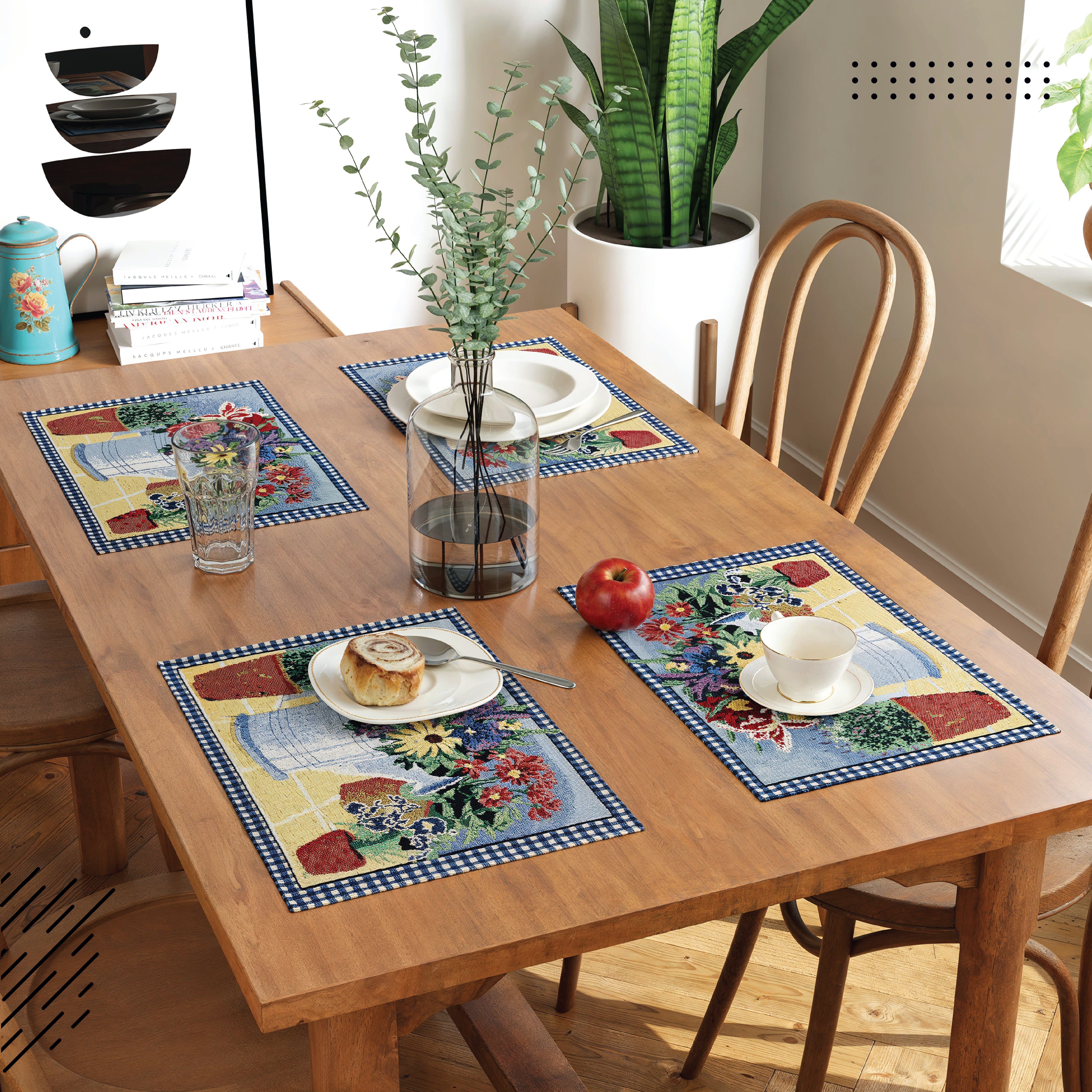 Cotton Flowerpot Placemat (Pack of 4)