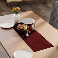 Chenille Maroon Table Runner (Pack of 1)
