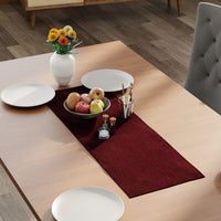 Chenille Maroon Table Runner
