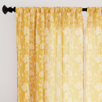 Polyester Blotch Mango Curtain (Pack of 2)