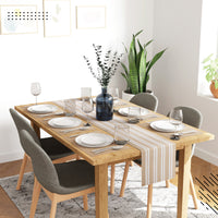 Cotton Franca Beige Table Runner+Placemat (Pack of 7)