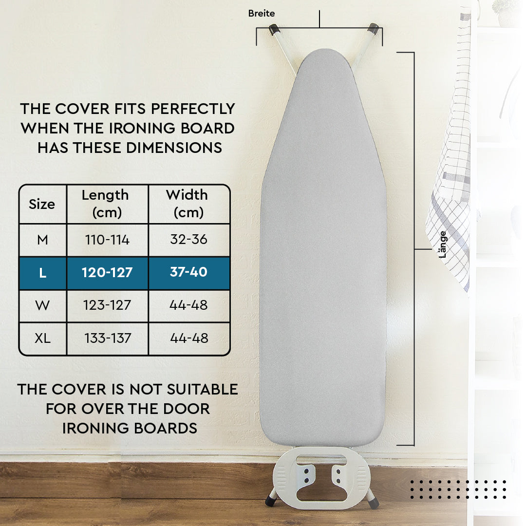 20s Sheeting - Silver Premium Ironing Board Cover (Pack of 1)