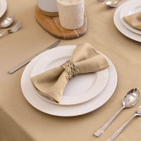 Cotton Light Beige Table Napkins (Pack of 6)