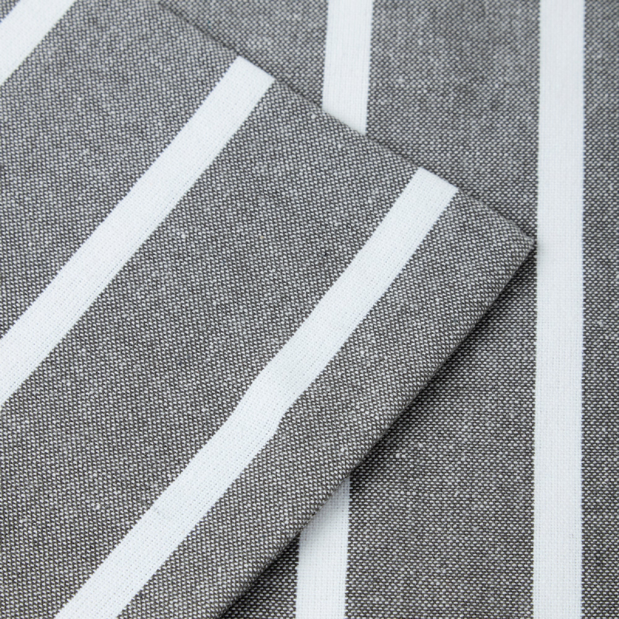 Cotton Roma Grey Stripes Cushion Cover (Pack of 2)
