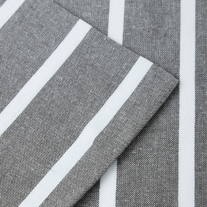 Cotton Roma Grey Stripes Cushion Cover (Pack of 2)
