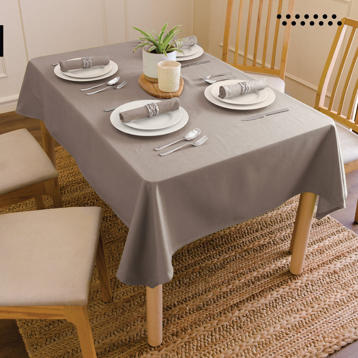 Canvas Beige Table Cloth (Pack of 1)