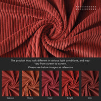 Corduroy Rust Brown Cushion Cover (Pack of 2)