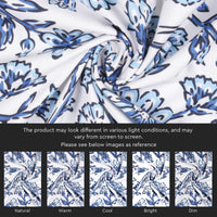 Spun Polyester Indigo Table Cloth (Pack of 1)