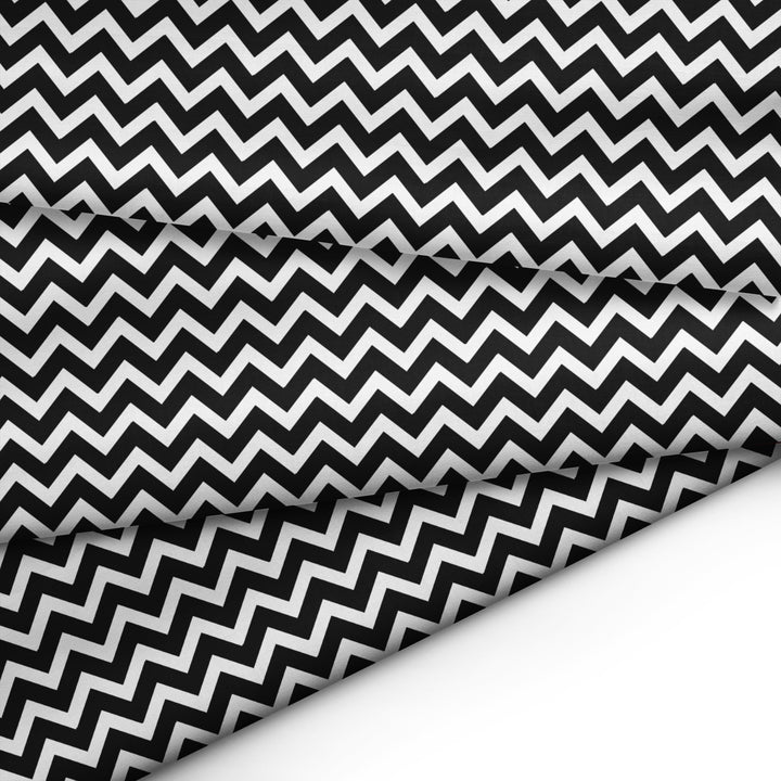 20s Sheeting Black Chevron Fabric (1 Meter)