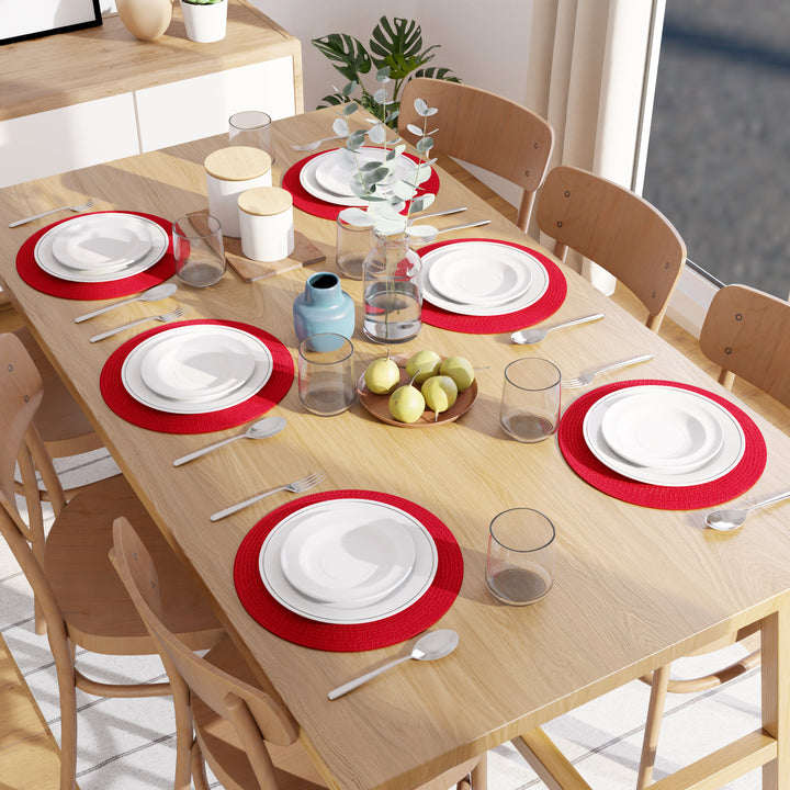 Cotton Red Placemat (Pack of 6)