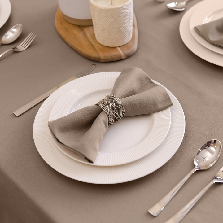Cotton Beige Table Napkins (Pack of 6)
