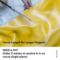 Satin Polyester Silk Yellow Fabric