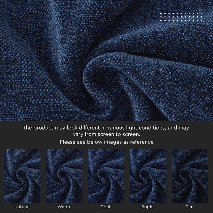 Chenille Solid Navy Blue Cushion Cover (Pack of 1)