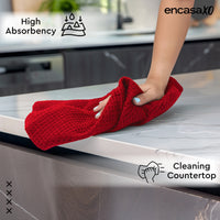 Cotton Red Kitchen Towel (Pack of 4)