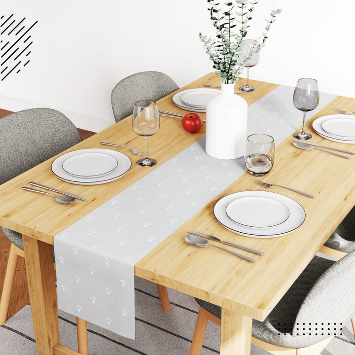 Blackout Buti Silver Light Grey Table Runner (Pack of 1)