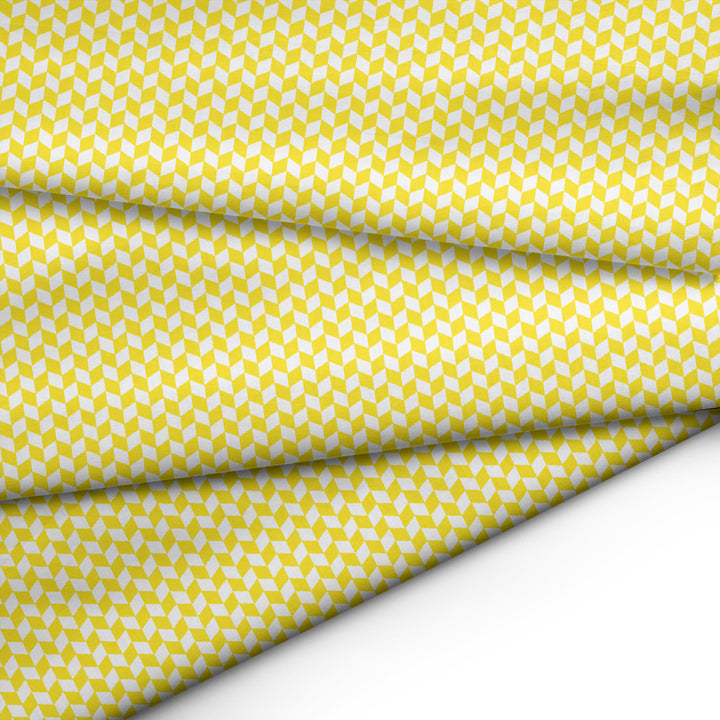 20s Sheeting Yellow Checks Fabric (1 Meter)