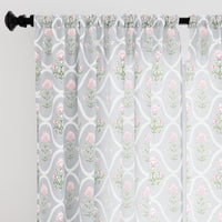 Polyester Light Grey Curtain (Pack of 2)