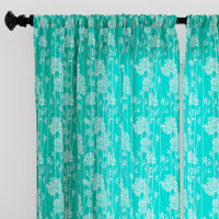 Micro Blotch Teal Curtain (Pack of 2)