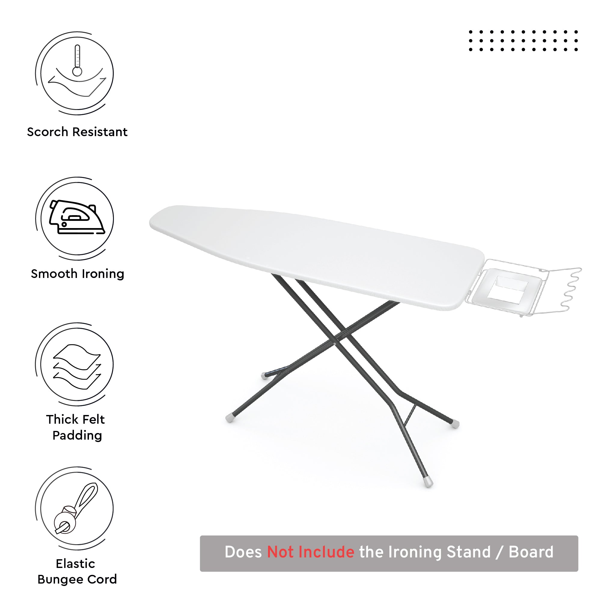 Canvas White Ironing Board Cover
