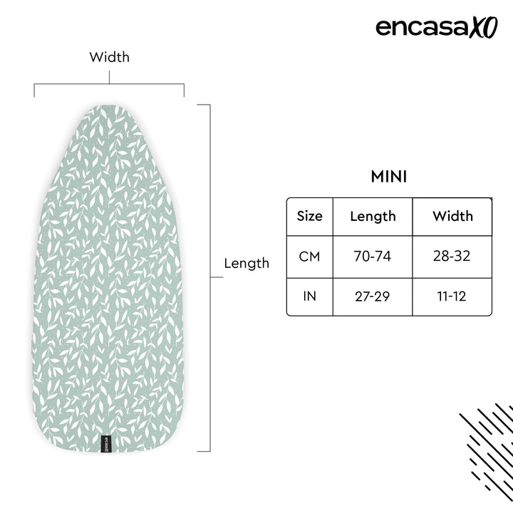 20s Sheeting Green Leaflet Ironing Board Cover