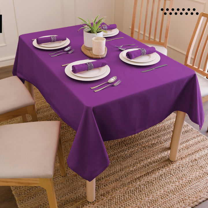 Cotton Purple Table Cloth (Pack of 1)